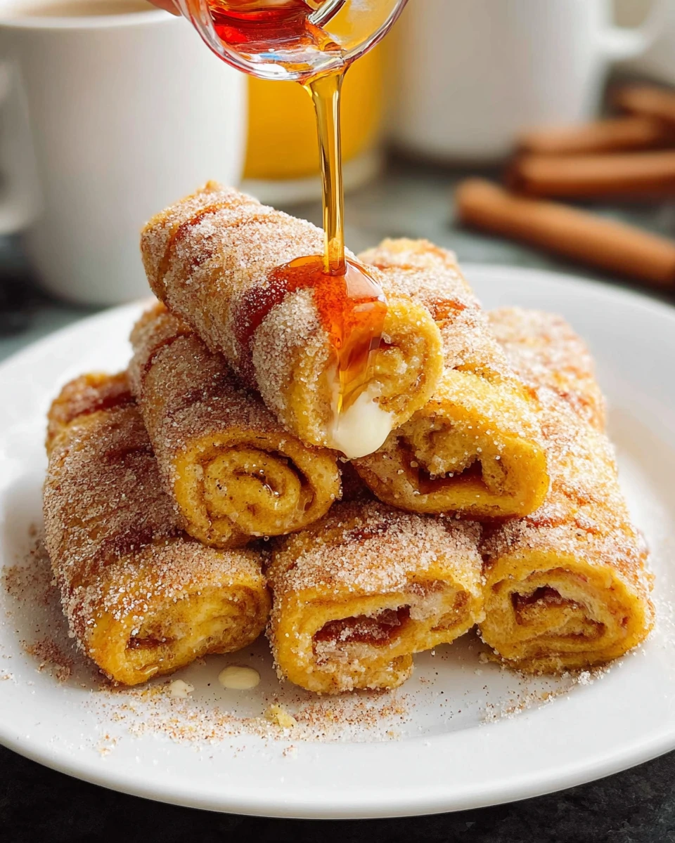 Pumpkin French Toast Roll-Ups