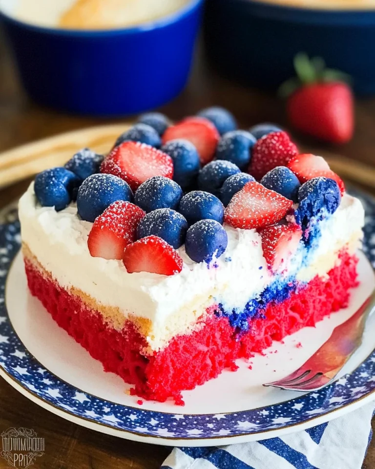 Red White and Blue Poke Cake