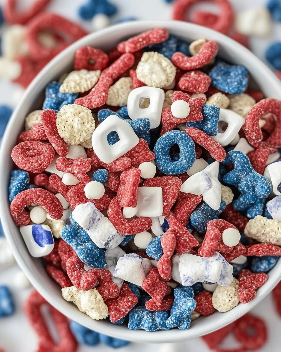 Red, White, and Blue Snack Mix