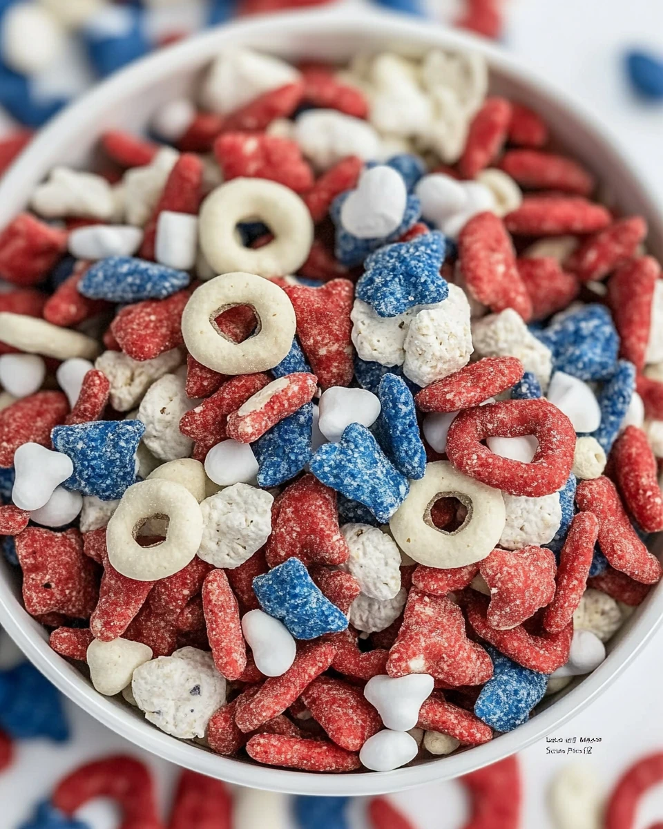 Red, White, and Blue Snack Mix
