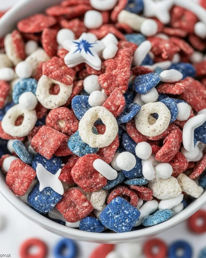 Red, White, and Blue Snack Mix