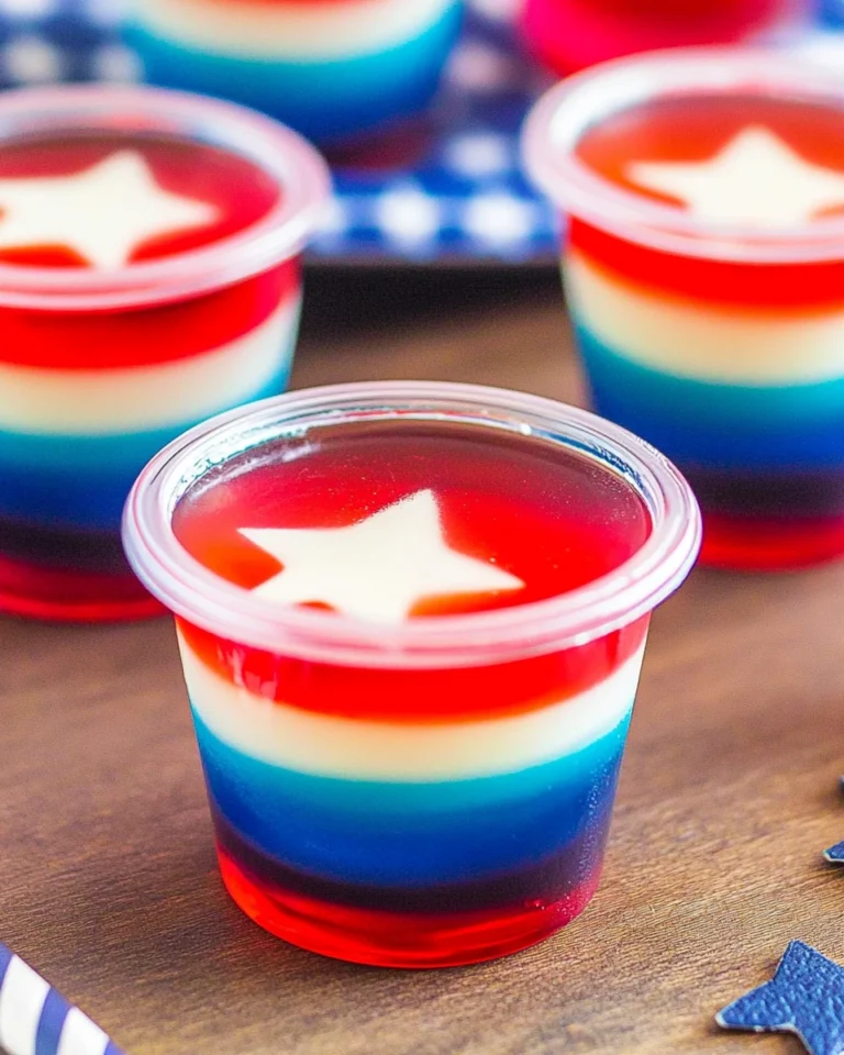 Red White & Blue American Flag Jello Shots