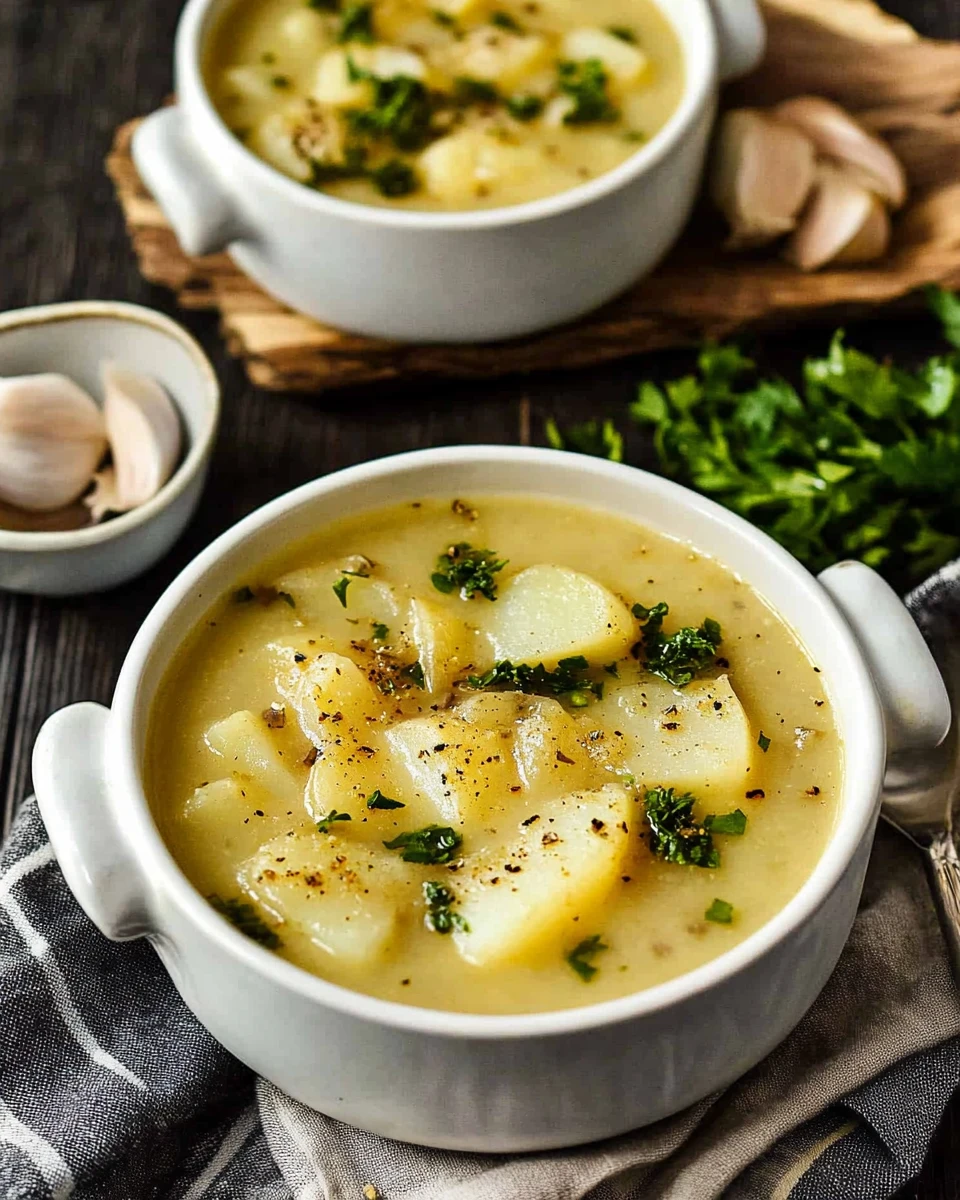 Roasted Garlic Potato Soup