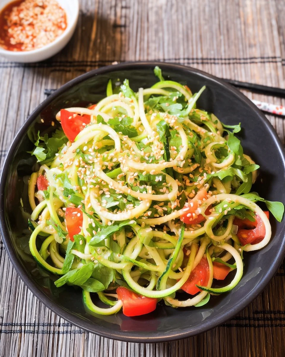 Sesame Zucchini Noodle Salad