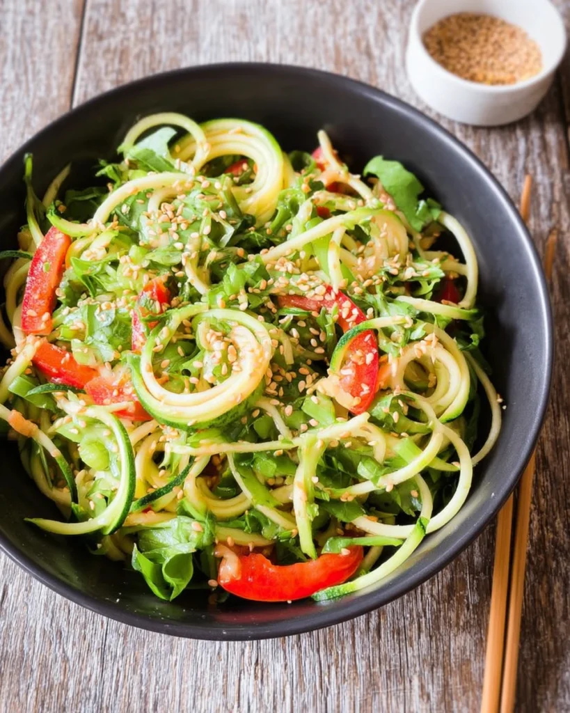Sesame Zucchini Noodle Salad
