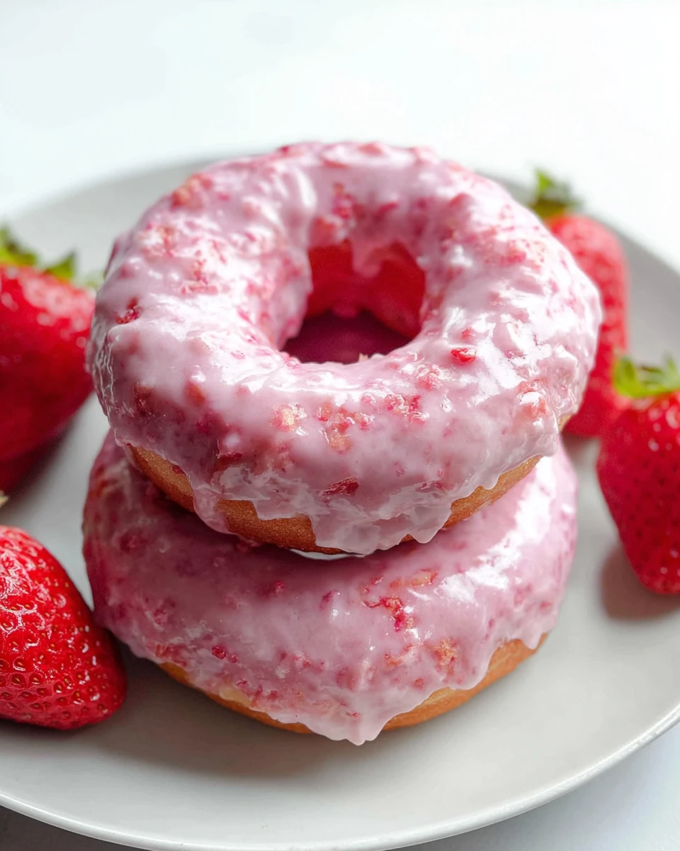 Strawberry Cake Donuts