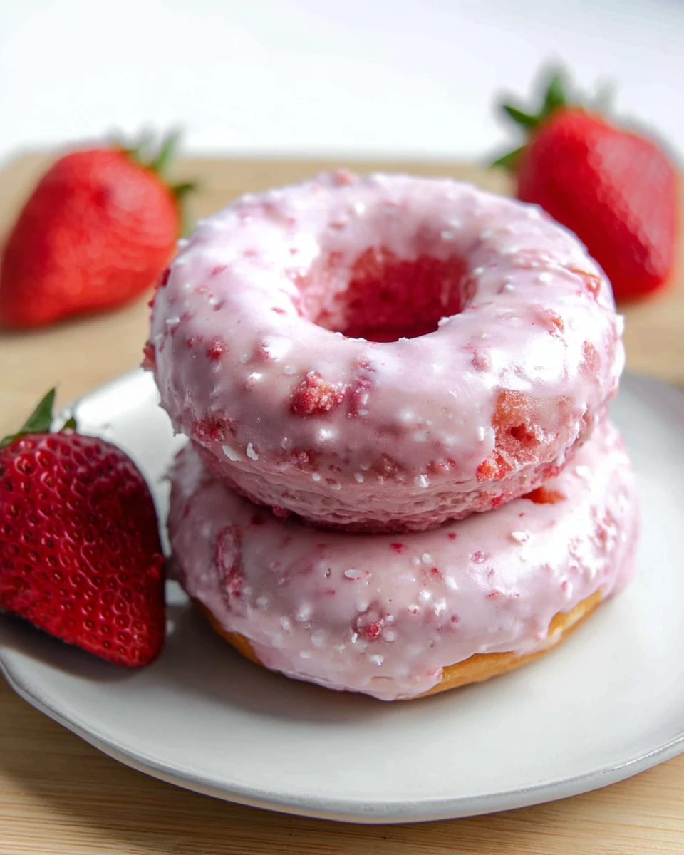 Strawberry Cake Donuts