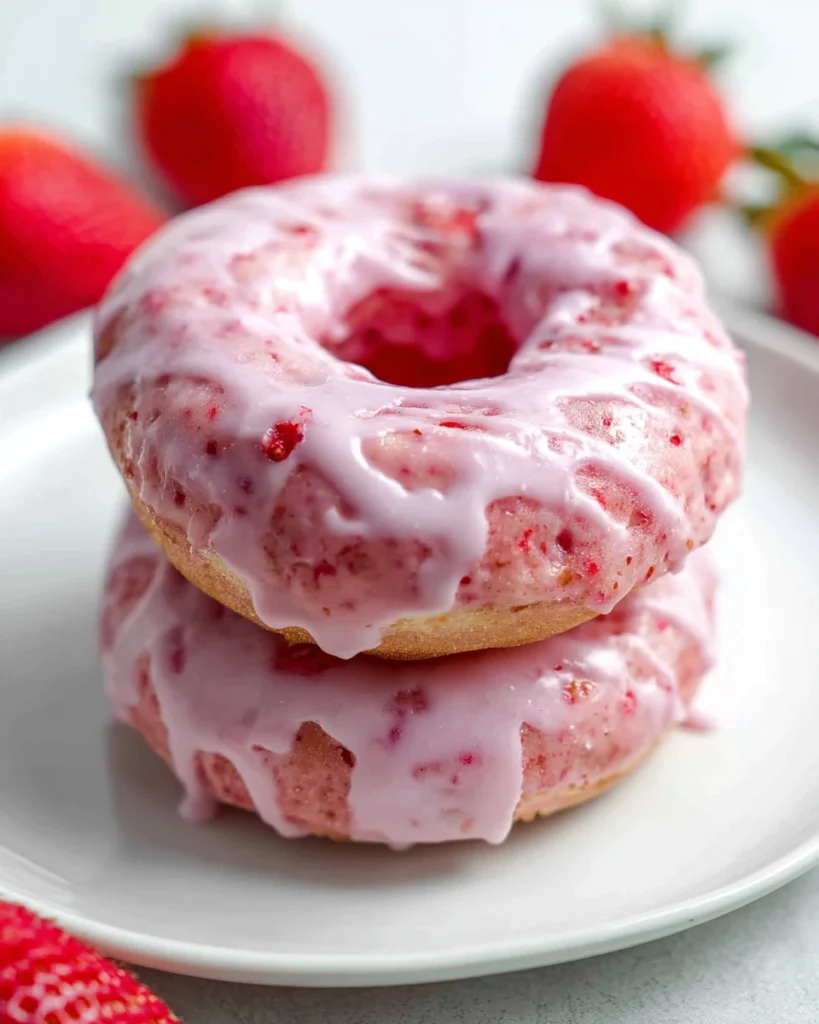 Strawberry Cake Donuts