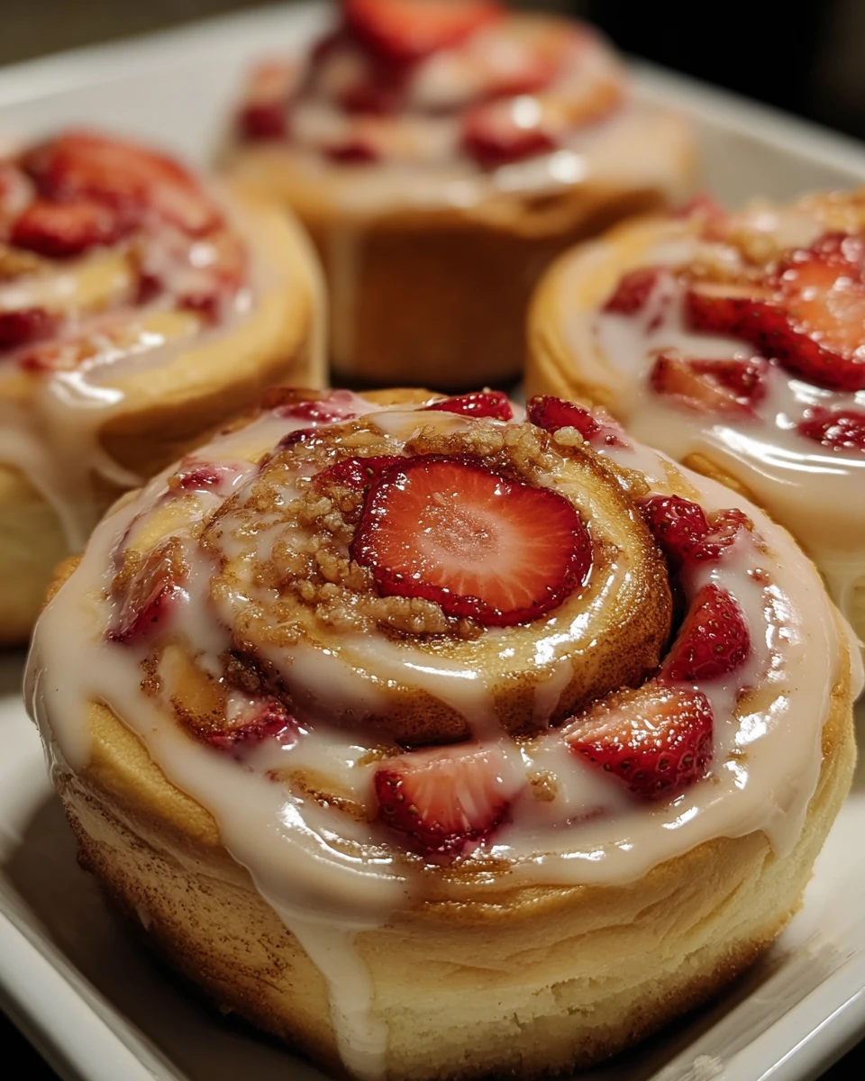 Strawberry Cheesecake Cinnabon Rolls