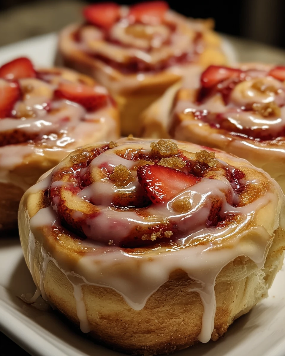 Strawberry Cheesecake Cinnabon Rolls