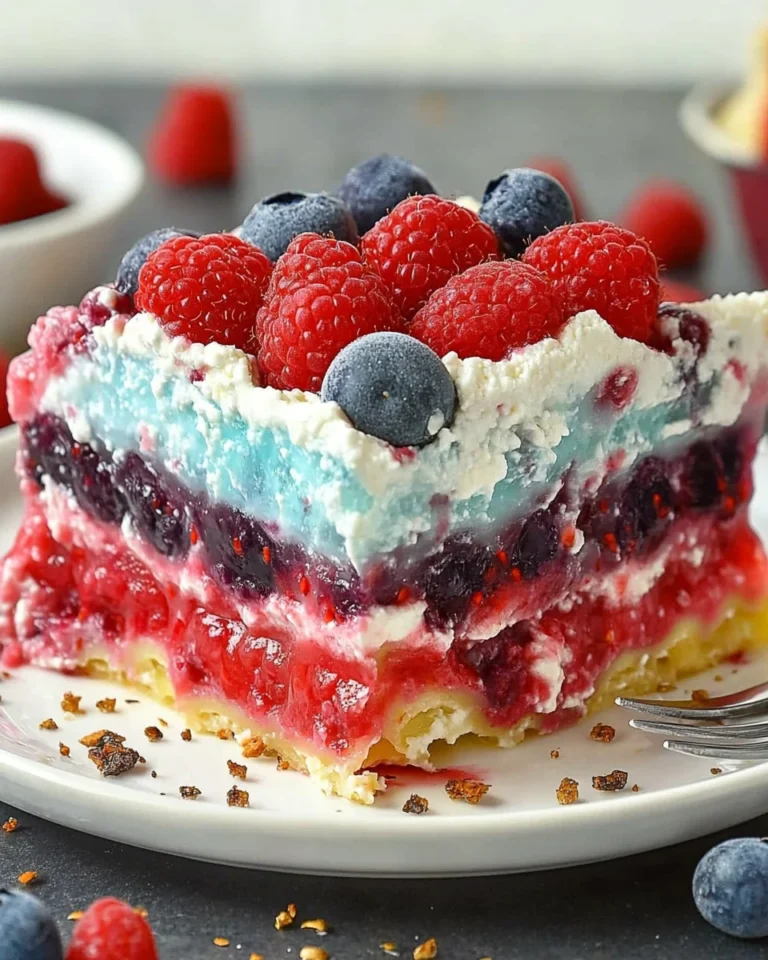 Summer Berry Jello Lasagna