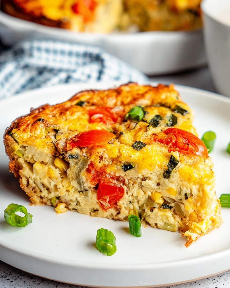 Summer Garden Crustless Zucchini Pie