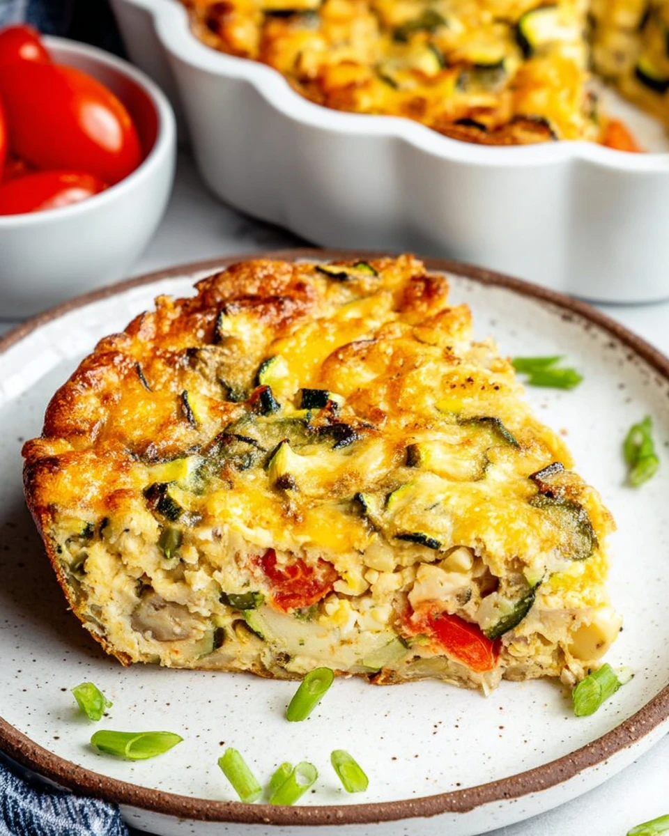 Summer Garden Crustless Zucchini Pie