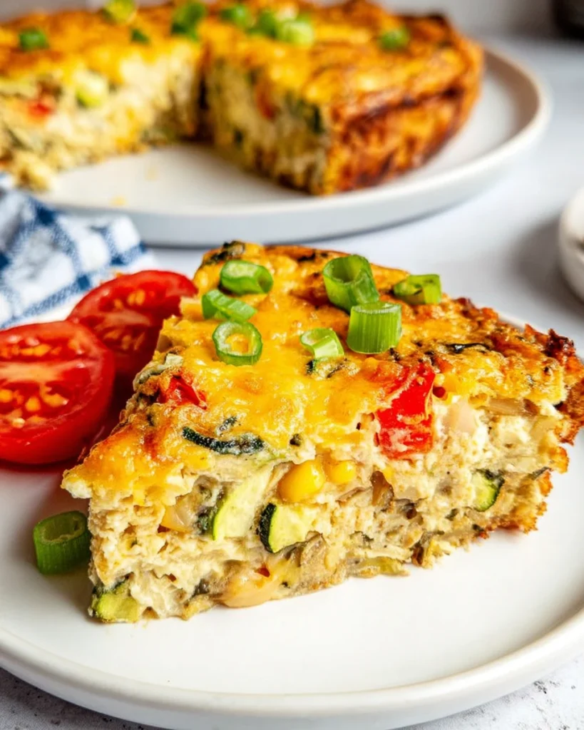 Summer Garden Crustless Zucchini Pie