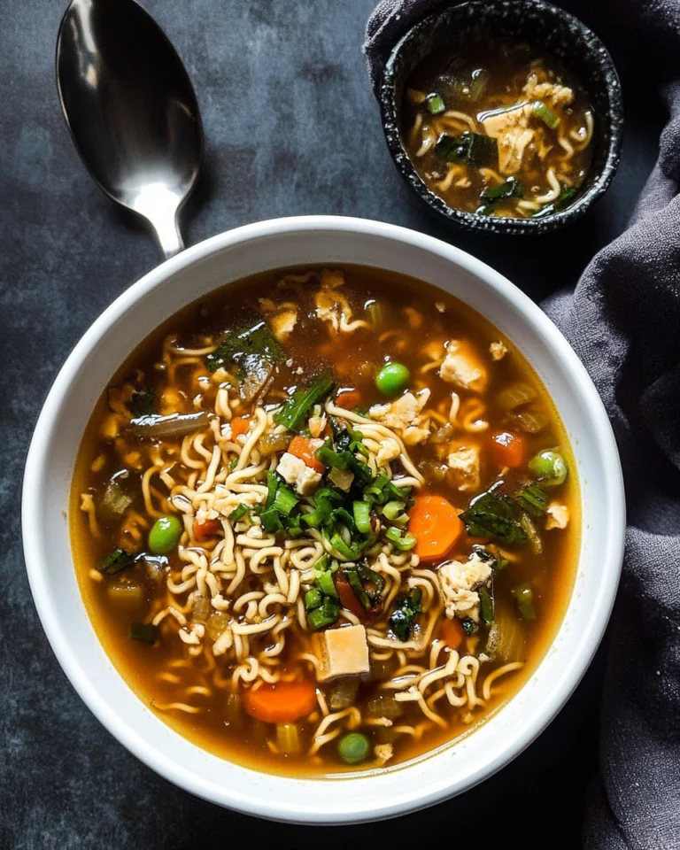 Vegan Hot and Sour Soup with Ramen