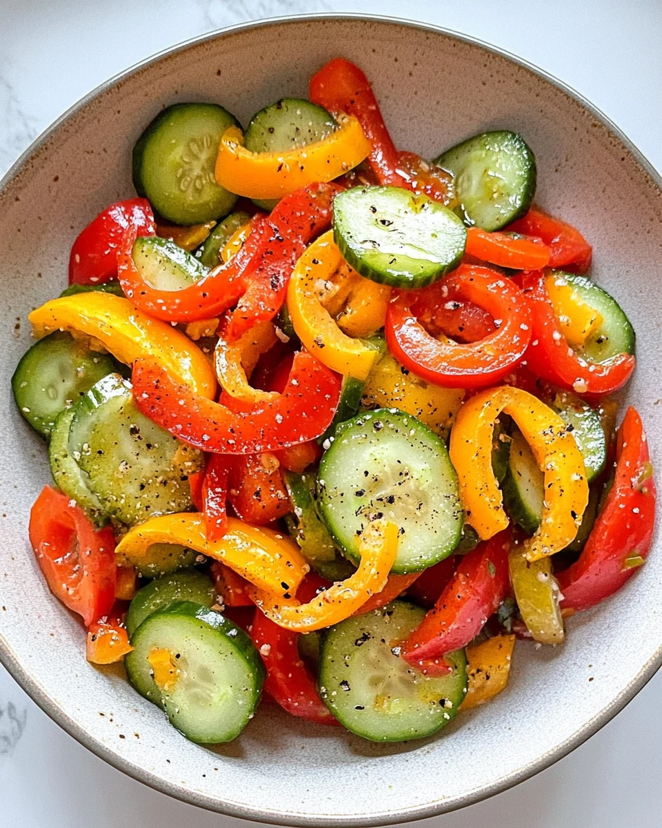 Viral Cucumber and Sweet Pepper Salad