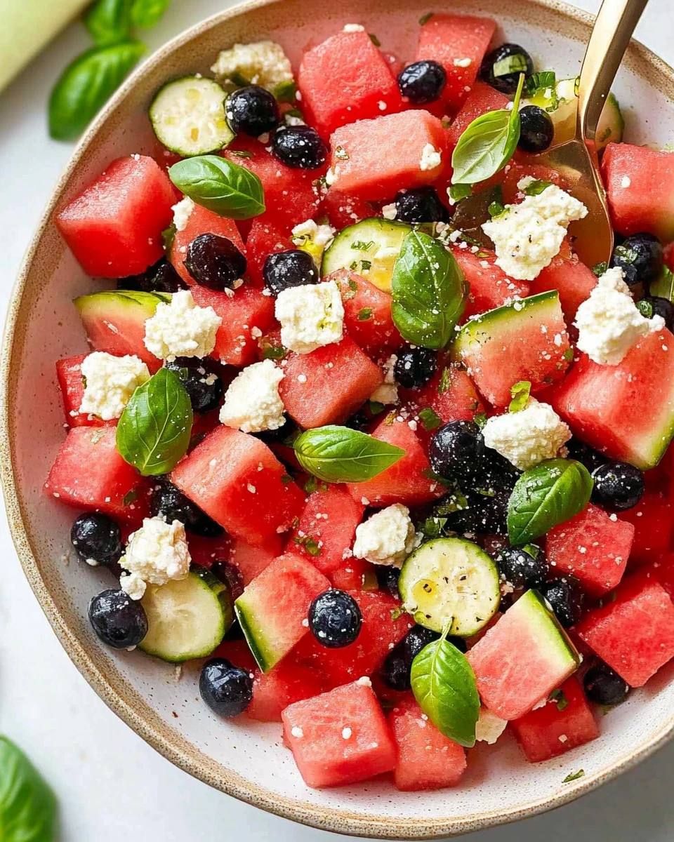 Watermelon Basil Salad