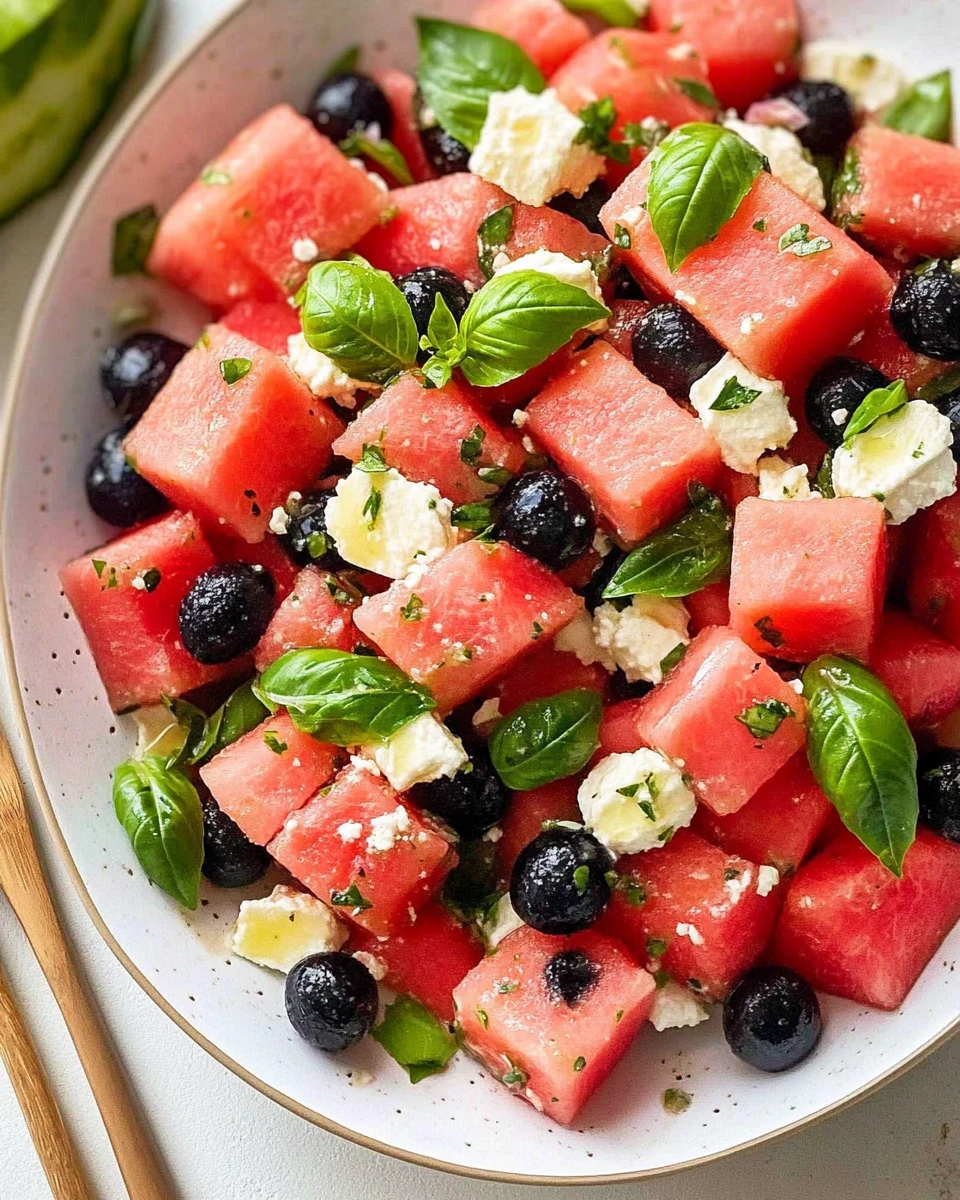 Watermelon Basil Salad