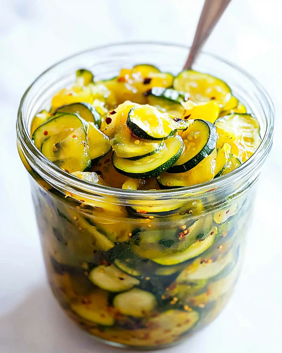 Zesty Refrigerator Zucchini Pickles