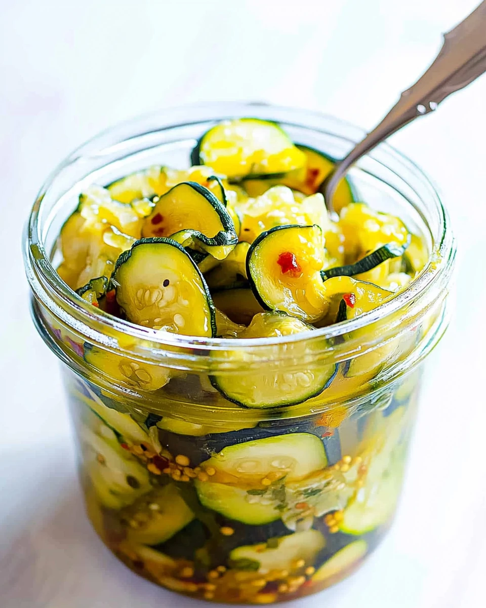 Zesty Refrigerator Zucchini Pickles