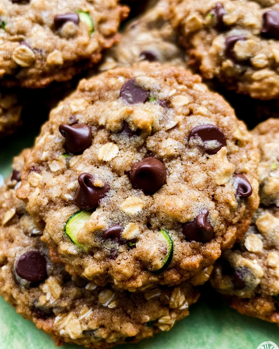 Zucchini Oatmeal Chocolate Chip Cookies
