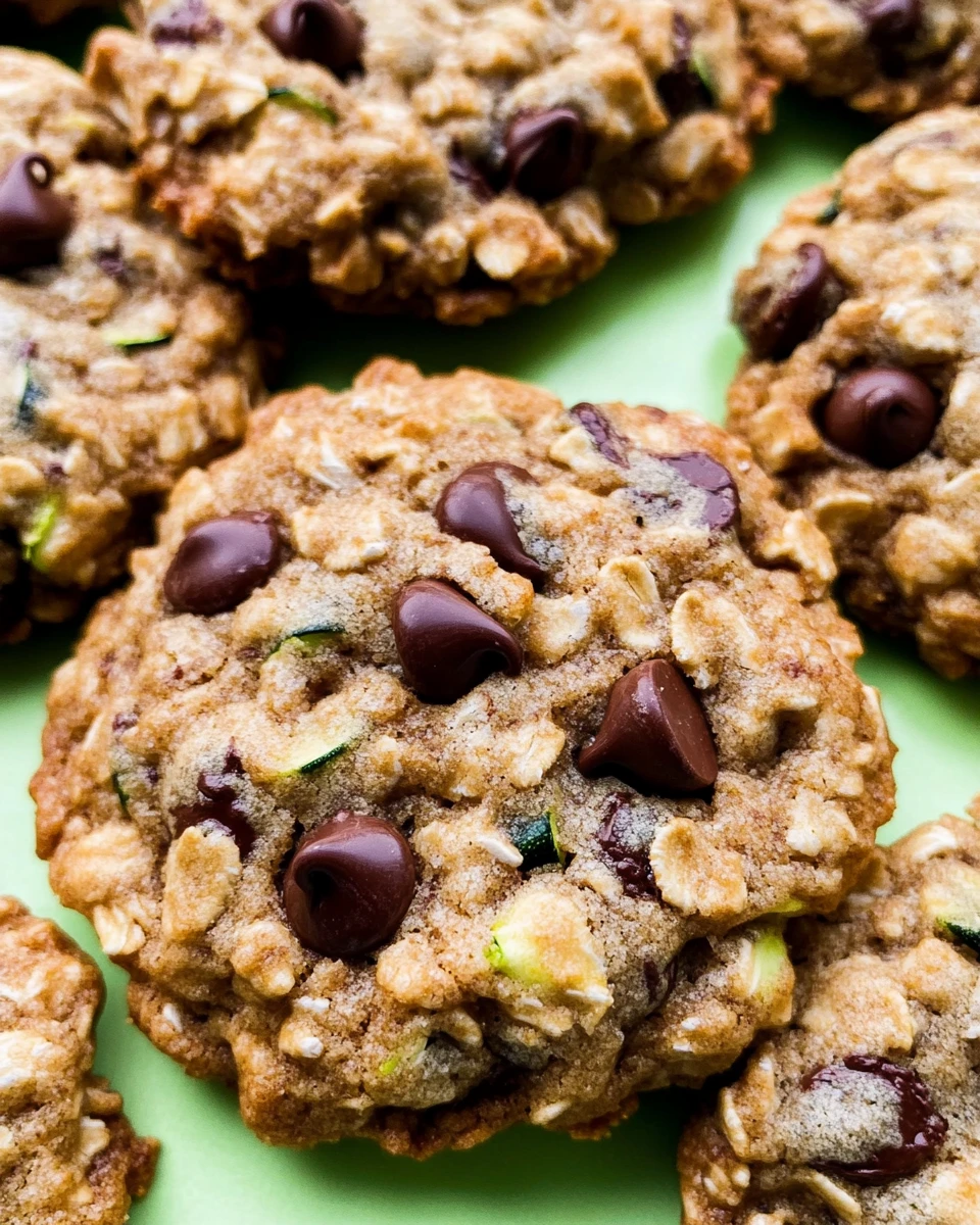Zucchini Oatmeal Chocolate Chip Cookies