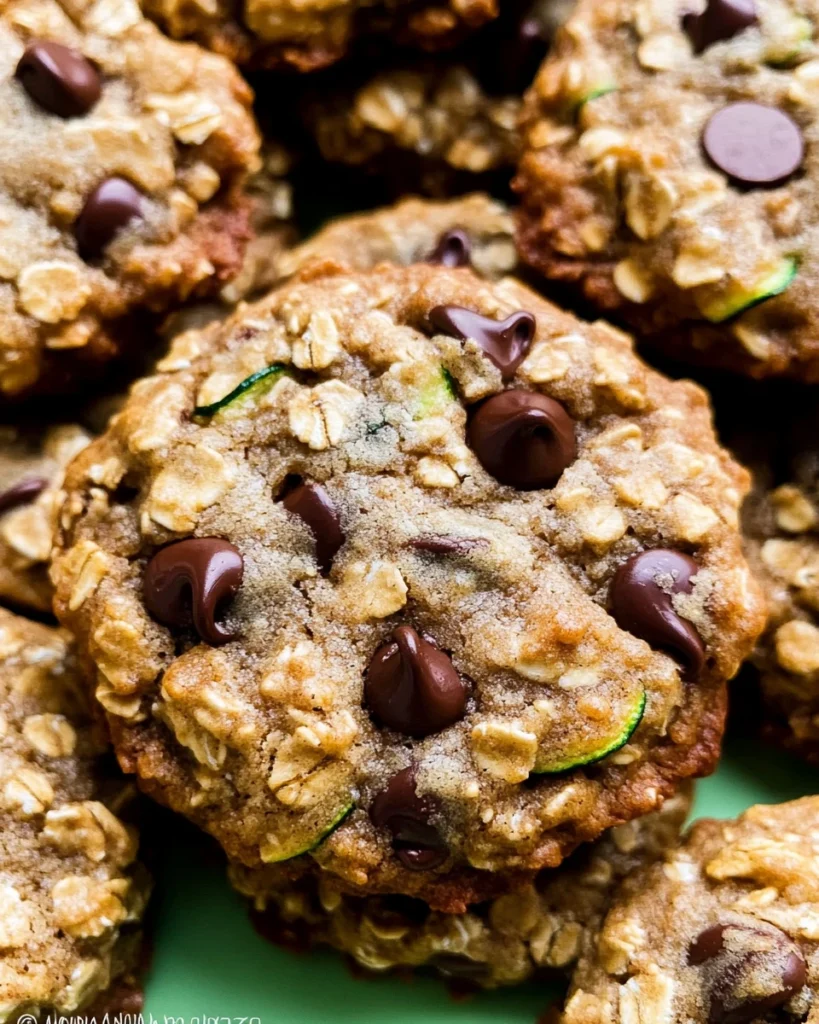 Zucchini Oatmeal Chocolate Chip Cookies