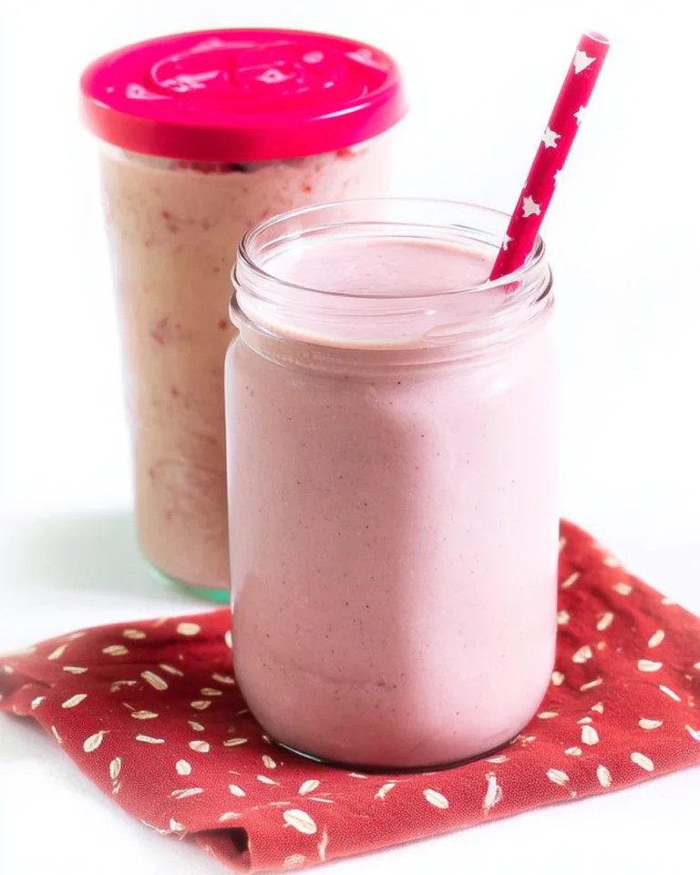 5 Minute Strawberry-Banana-Oat Smoothie