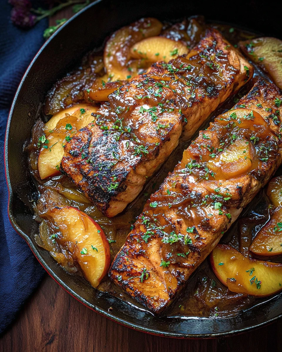 Bourbon Peach Roasted Salmon