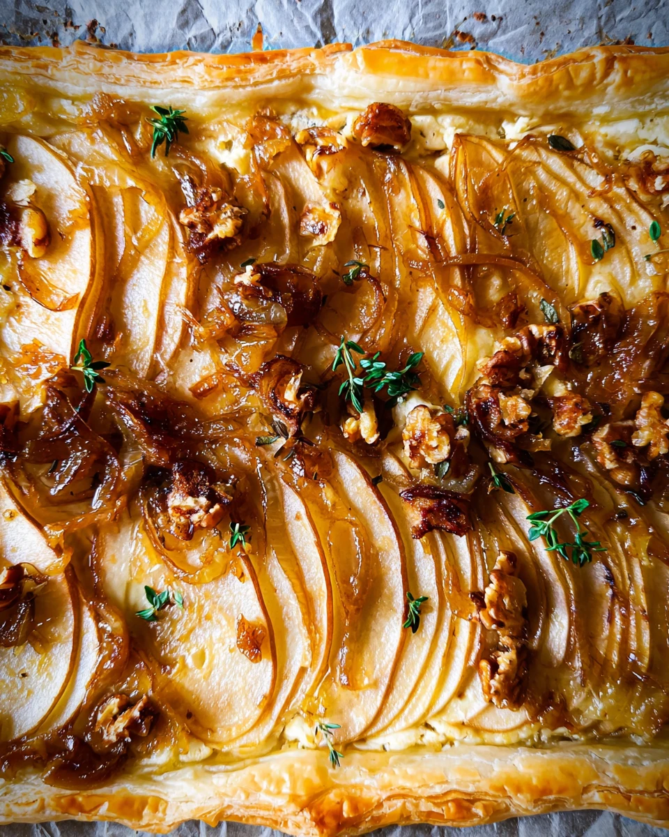 Brie and Pear Puff Pastry Tart