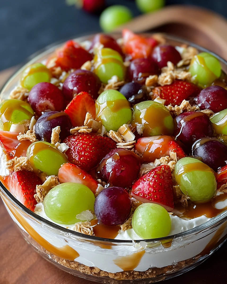 Caramel Crunch Cheesecake Fruit Salad