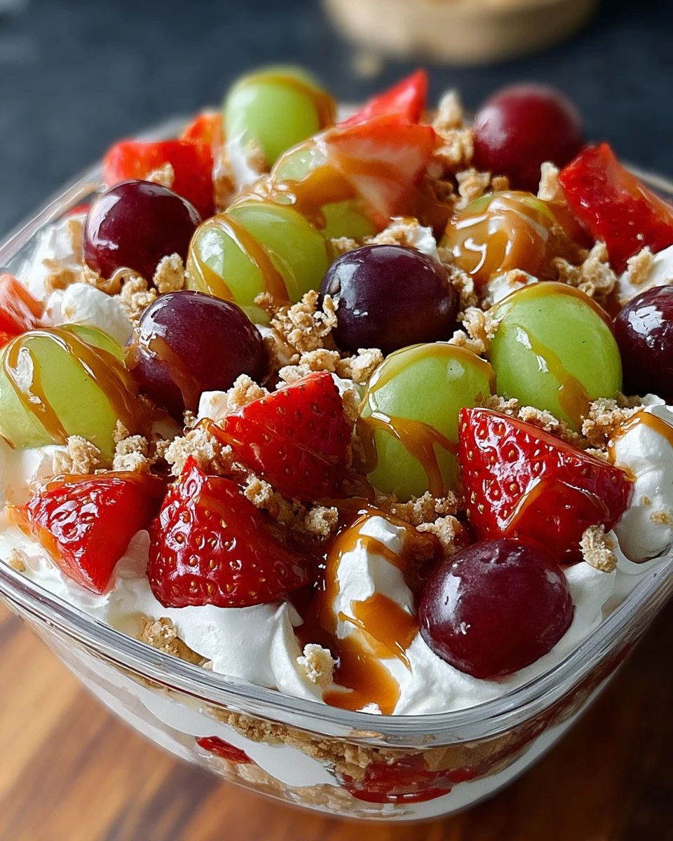 Caramel Crunch Cheesecake Fruit Salad