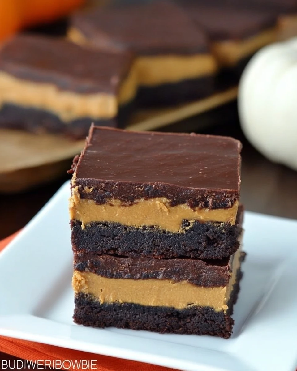 Chocolate Pumpkin Cheesecake Cookie Bars