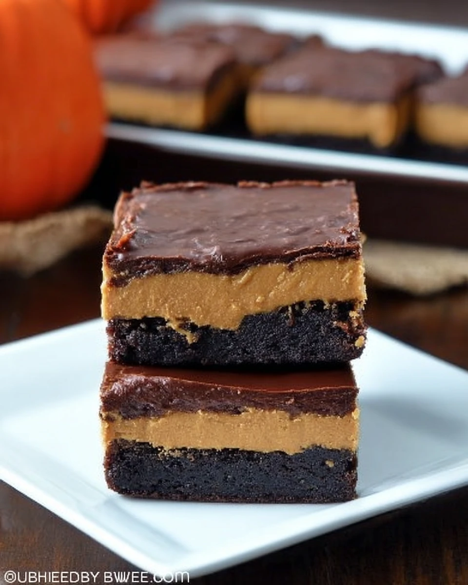 Chocolate Pumpkin Cheesecake Cookie Bars