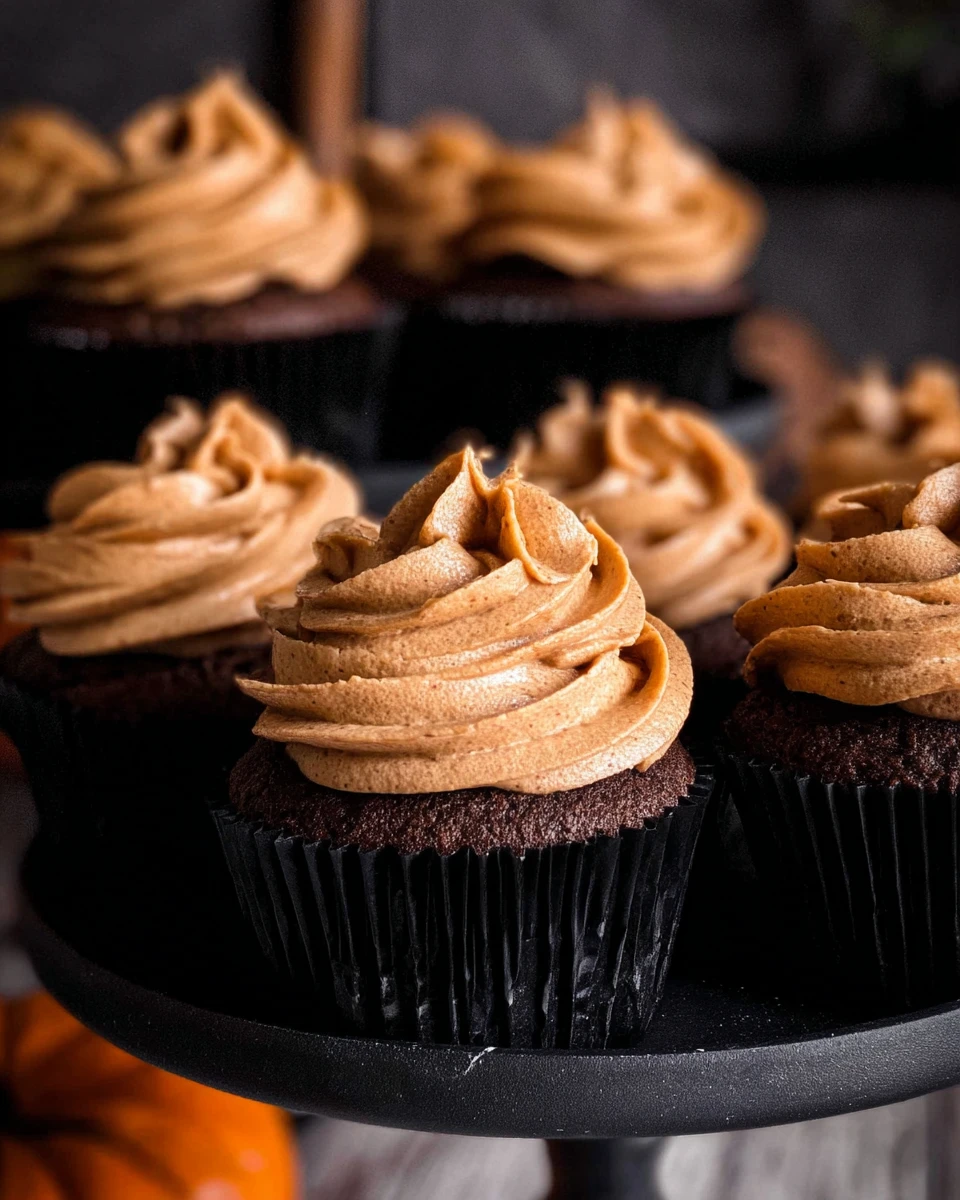 Chocolate Pumpkin Cupcakes