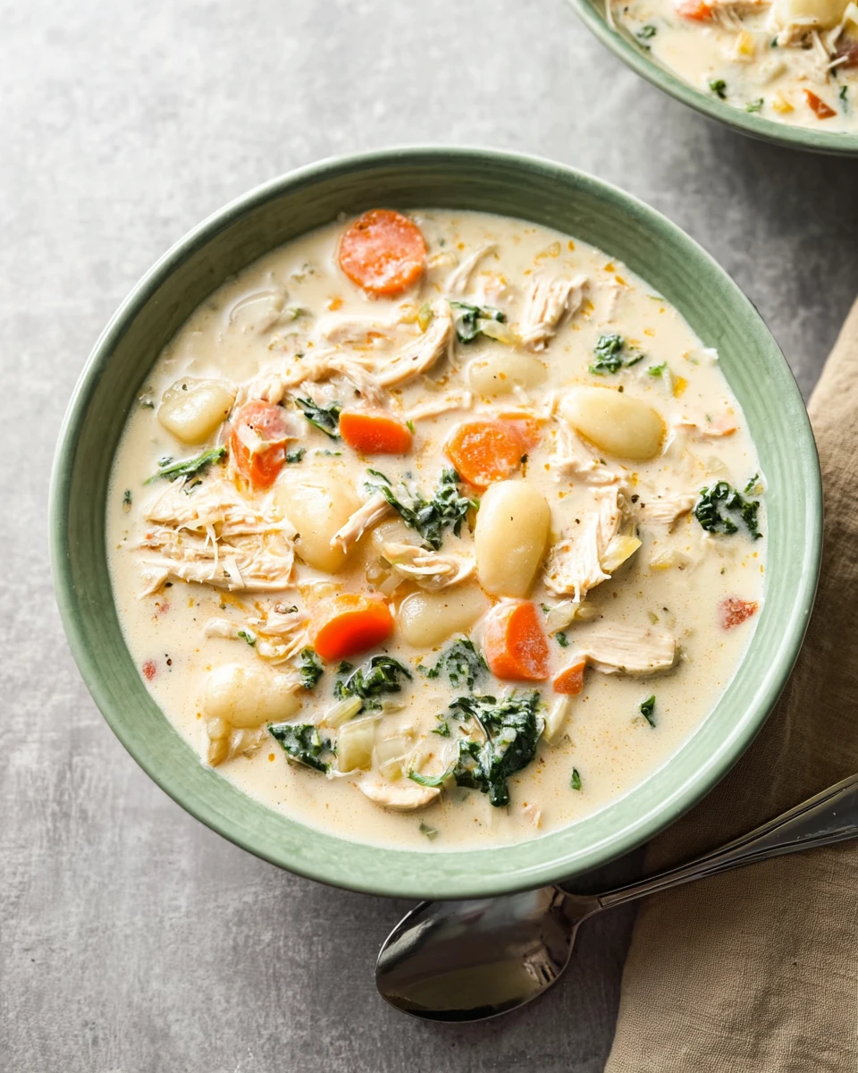 Creamy Crockpot Chicken Gnocchi Soup