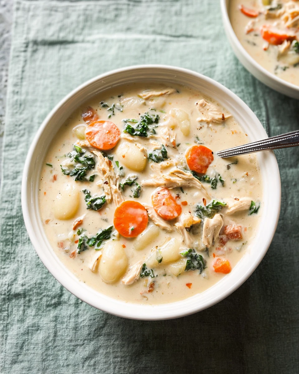 Creamy Crockpot Chicken Gnocchi Soup