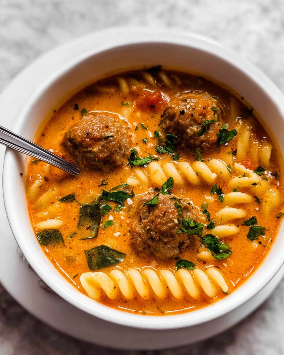 Creamy Italian Meatball Soup