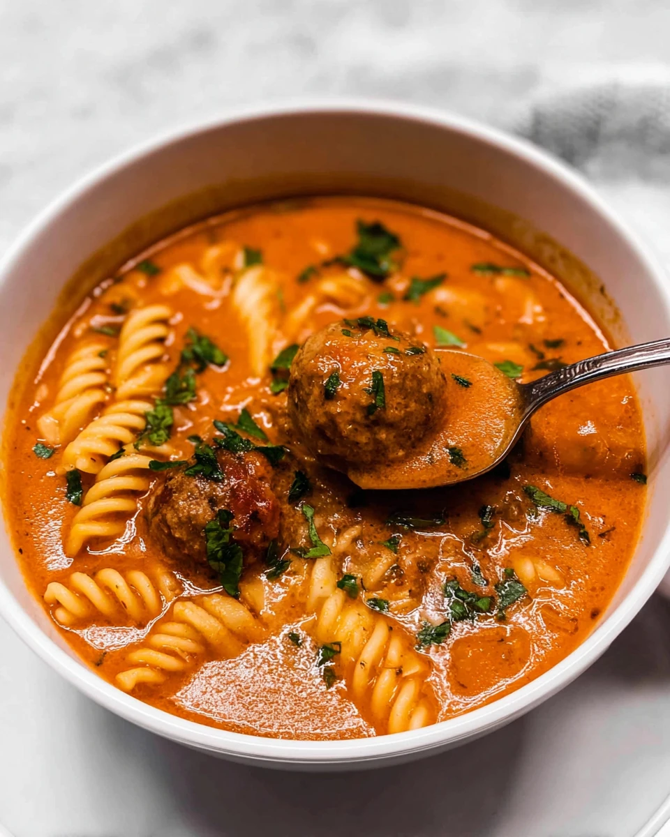 Creamy Italian Meatball Soup