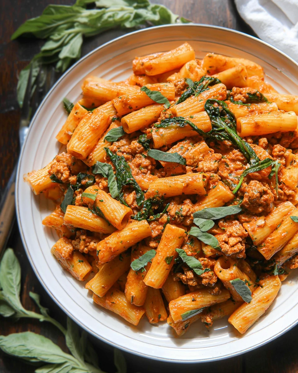 Creamy Sausage Rigatoni