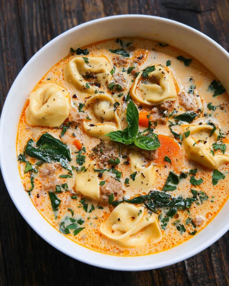 Creamy Sausage Tortellini Soup