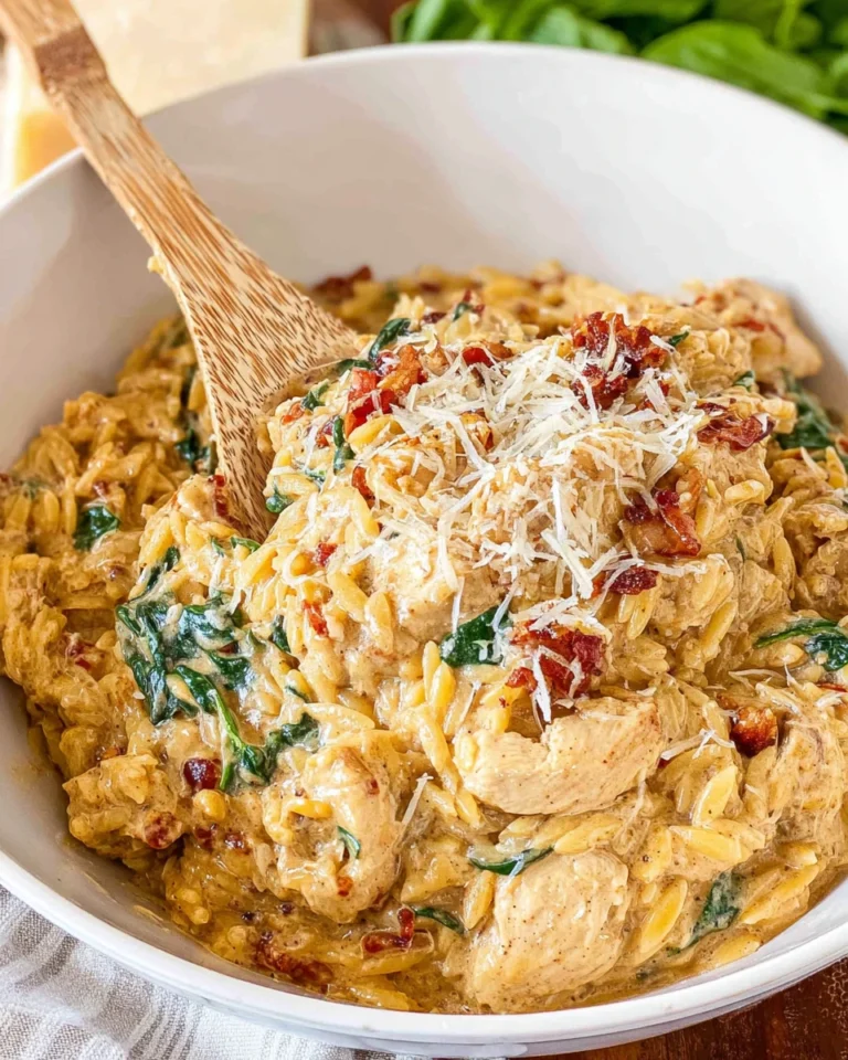 Creamy Tuscan Chicken Orzo