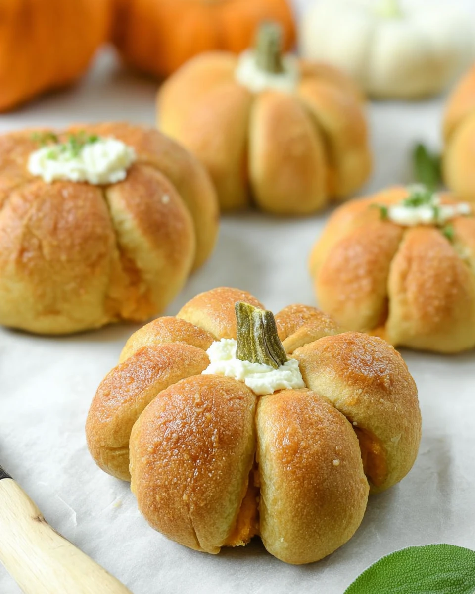 Crescent Pumpkins with Cream Cheese and Pumpkin Pie Filling