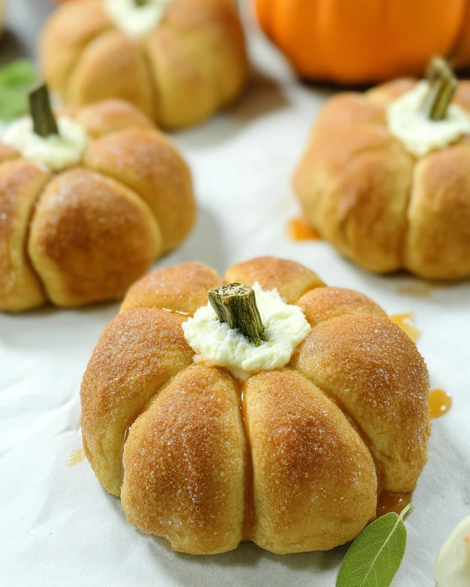 Crescent Pumpkins with Cream Cheese and Pumpkin Pie Filling