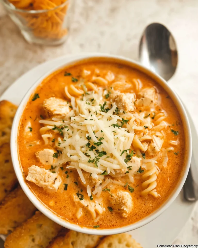 Crockpot Chicken Parmesan Soup