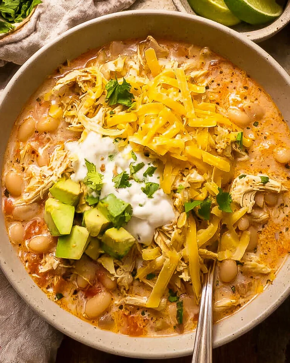 Crockpot Healthy White Chicken Chili