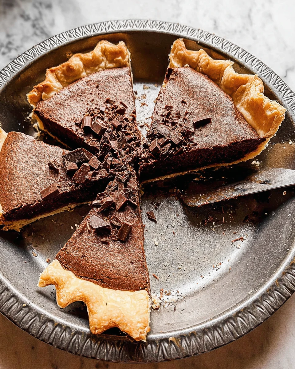 Dark Chocolate Chess Pie