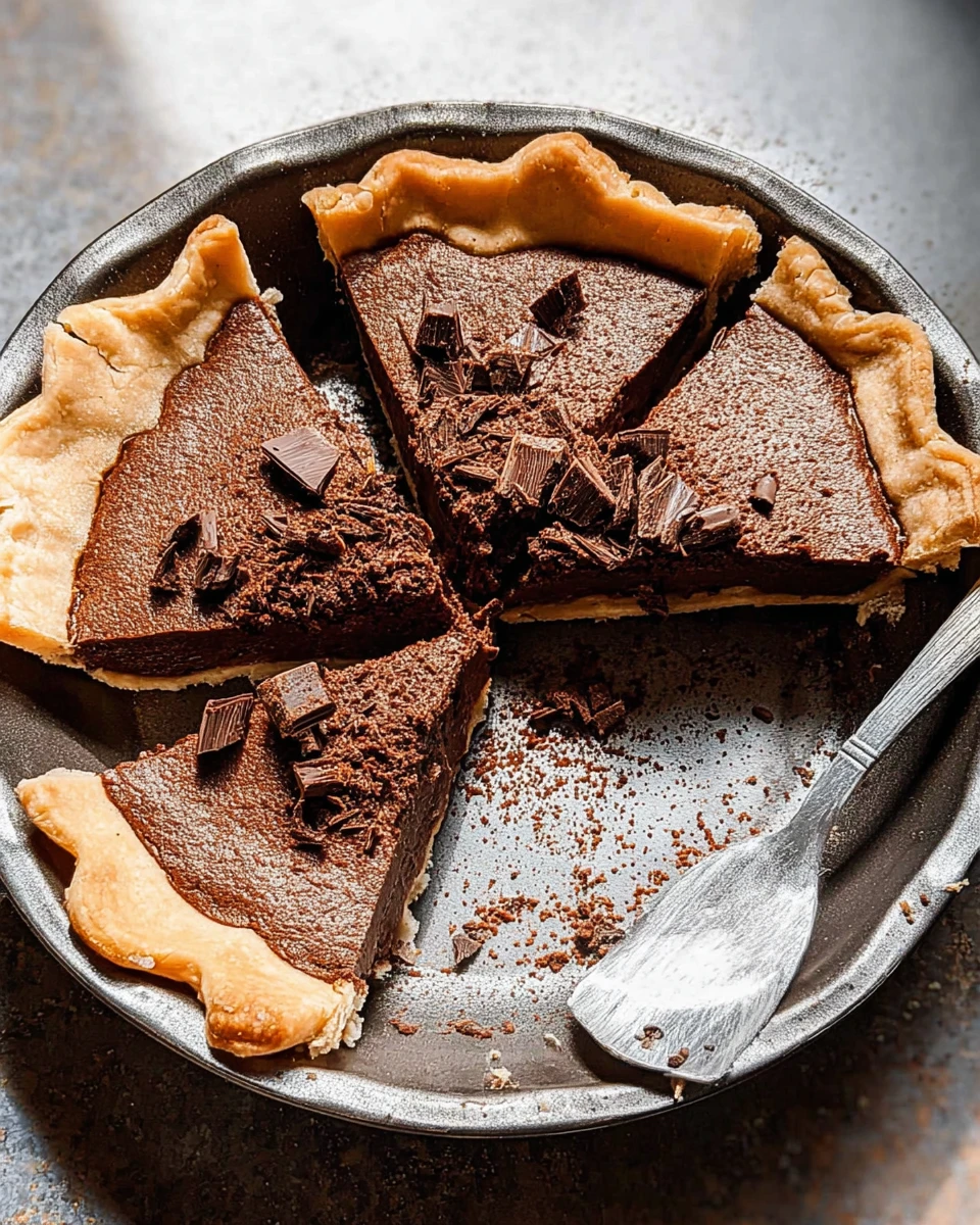 Dark Chocolate Chess Pie