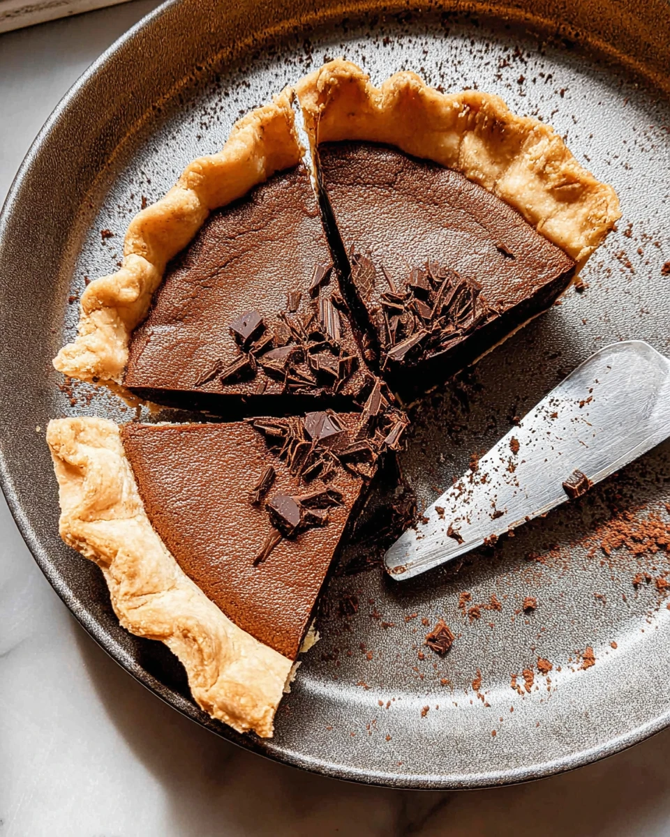 Dark Chocolate Chess Pie