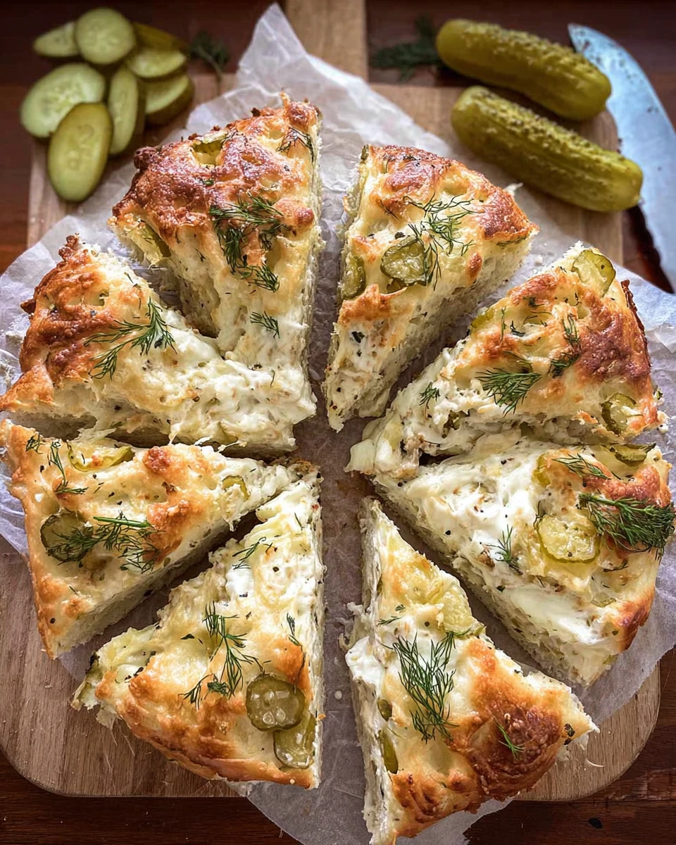 Dill Pickle Focaccia Bread
